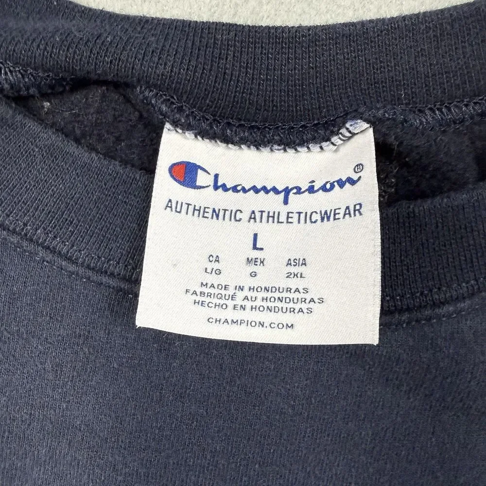 Champion Navy Blue Crewneck Sweatshirt US Secret Service Embroidered Logo L